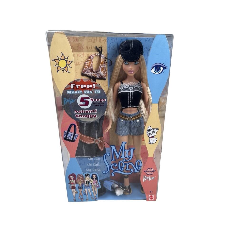 Barbie My Scene Vintage 2002 Mattel W/ Music CD Ashanti Shaggy New
